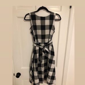 Ann Taylor Buffalo Checked Belted Dress